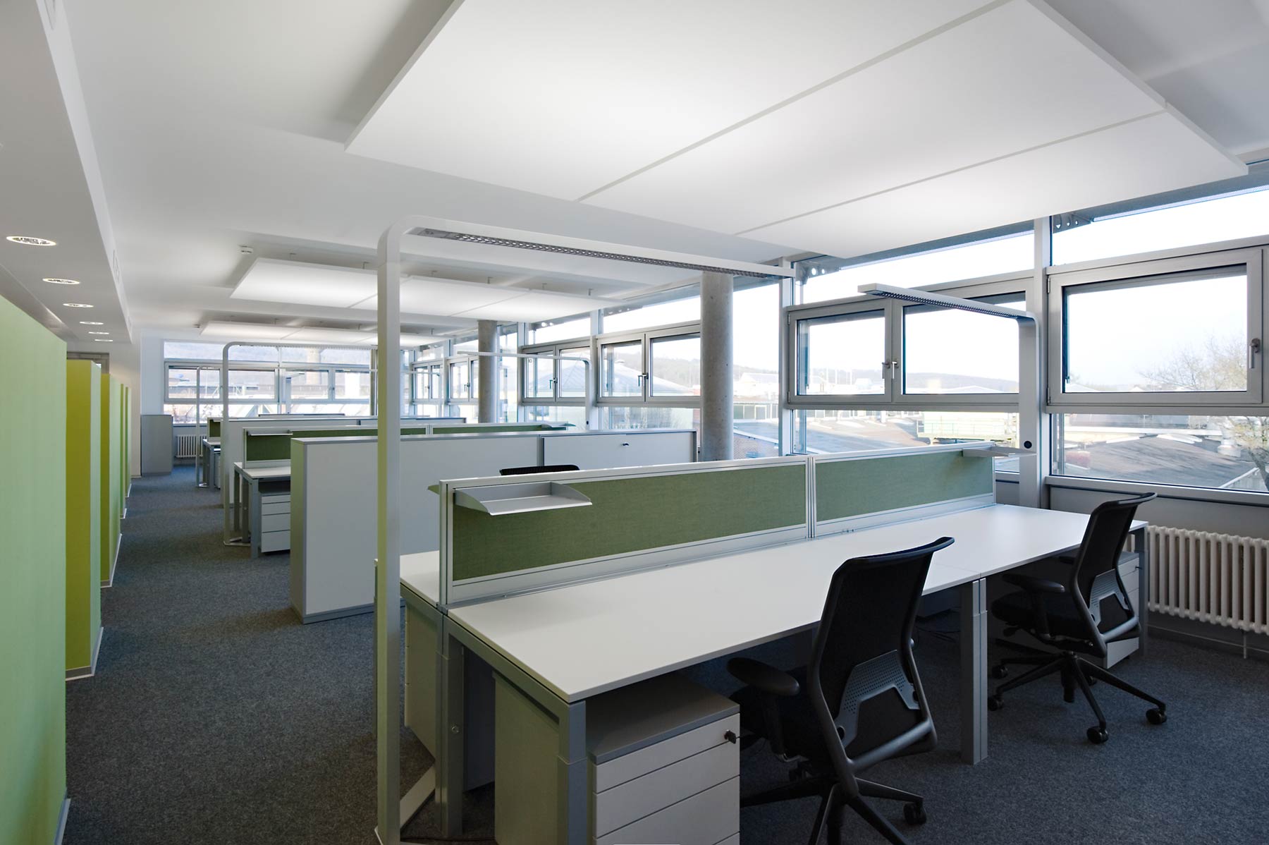 Modernisierung Hauptverwaltungsetage Bleistahl Arbeitsplätze Großraumbüro