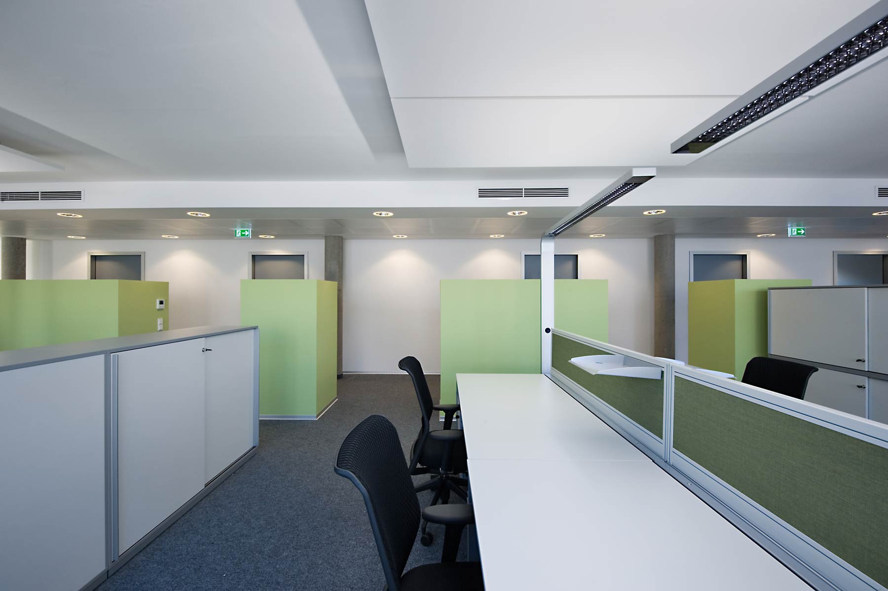 Modernisierung Hauptverwaltungsetage Bleistahl Arbeitsplätze Großraumbüro