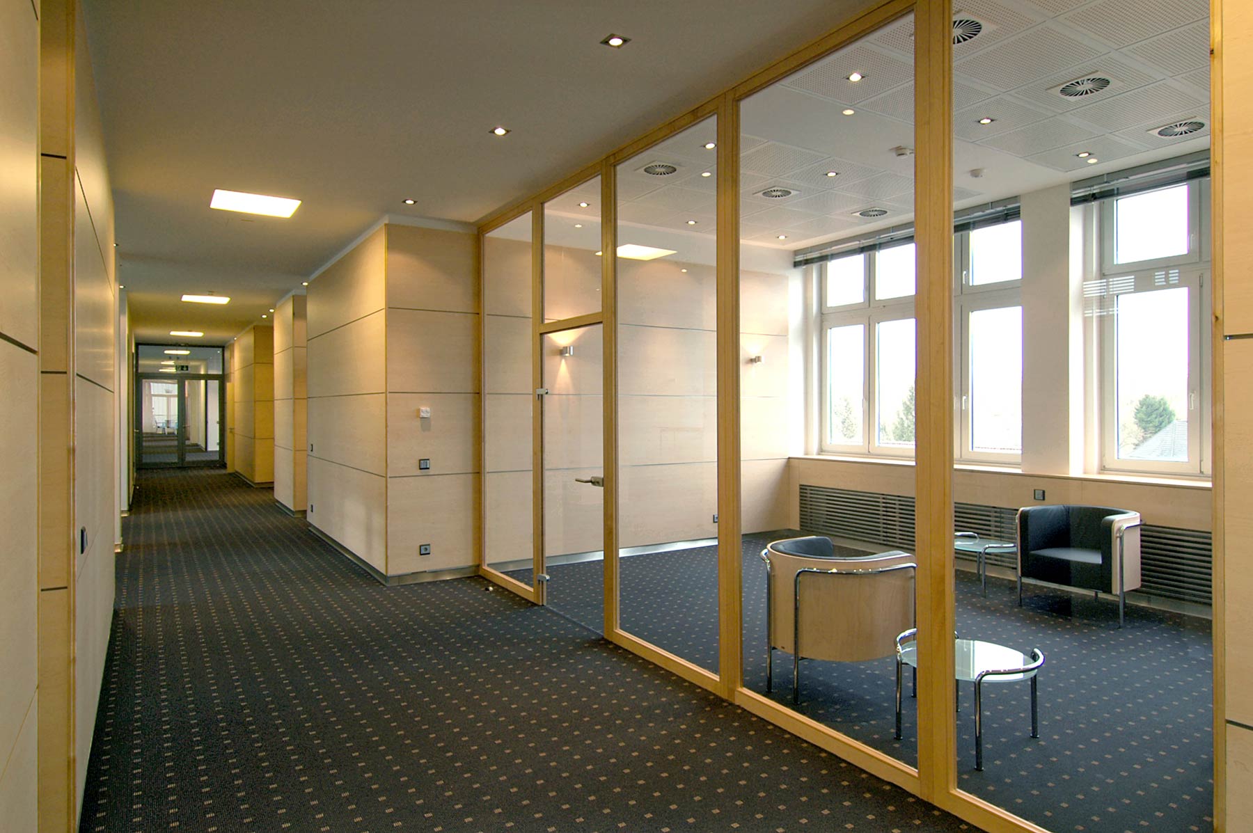 Büroetage Deutsche Edelstahlwerke FQP-Gebäude Flur Aufenthaltsraum