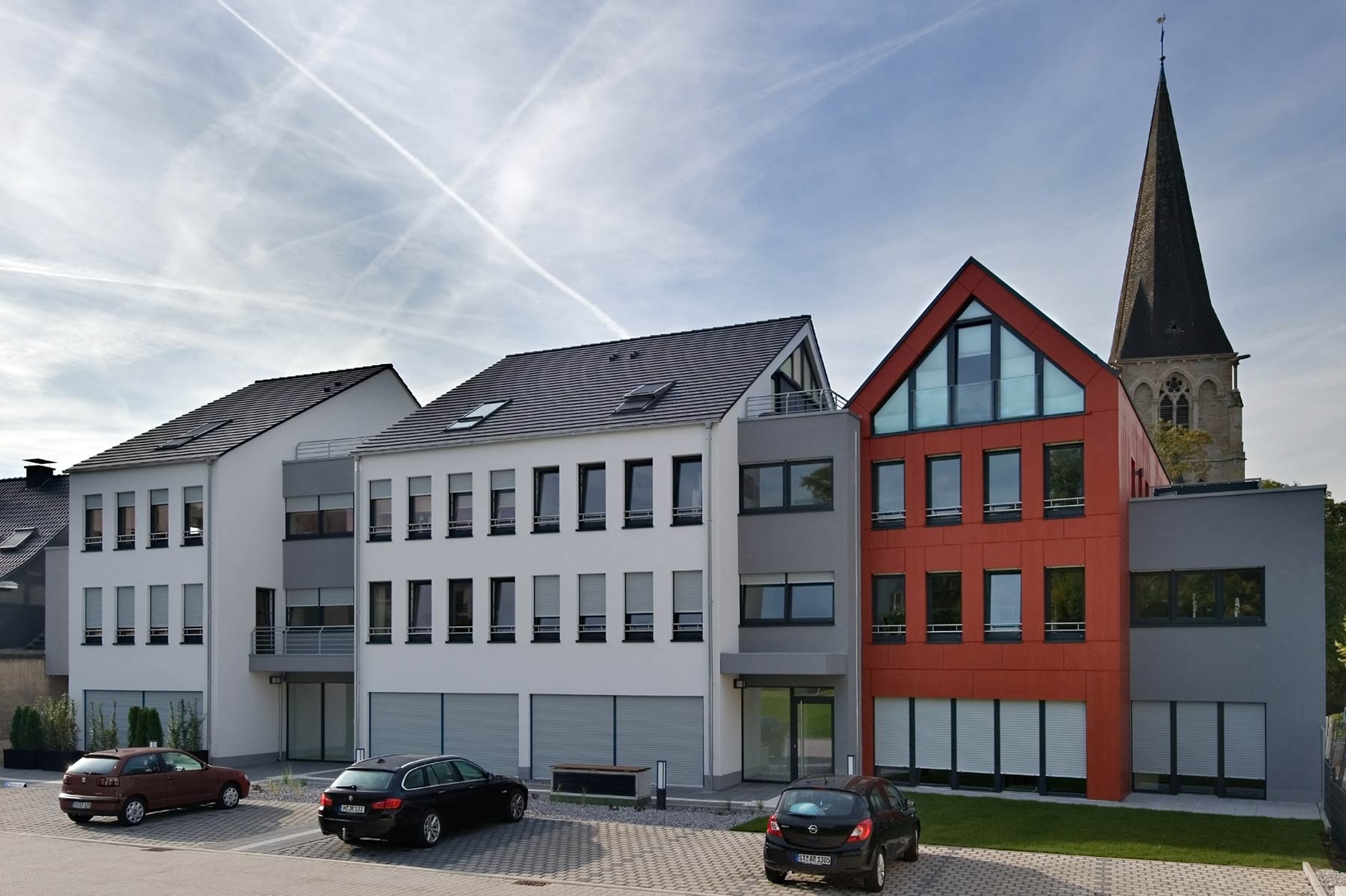 Neubau Wohn- und Geschäftshaus Herdecke Außenansicht Rückseite