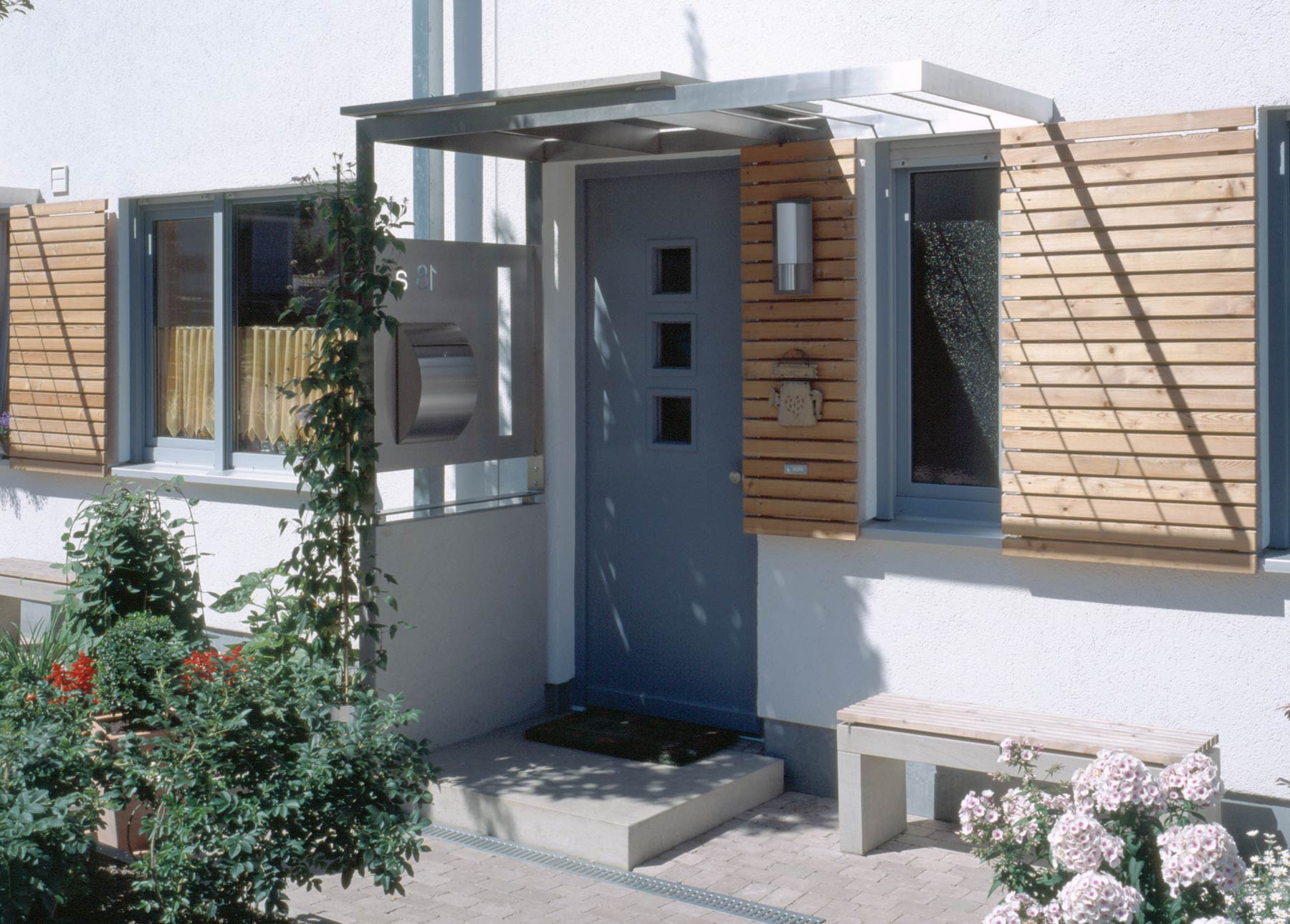 Wohnsiedlung 25 Einfamilienhäuser Witten Außenansicht Eingang