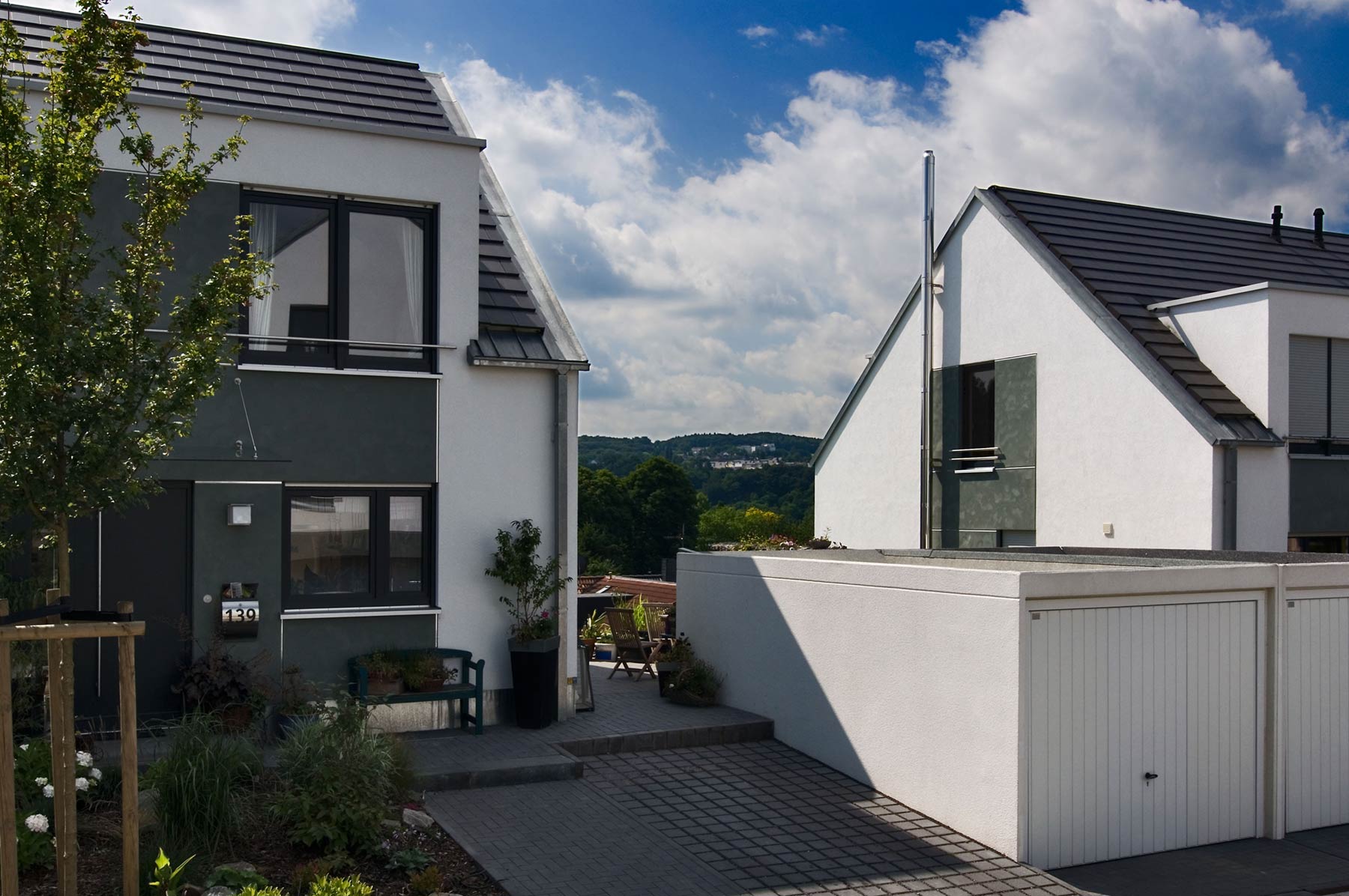 Wohnsiedlung 14 Einfamilienhäuser Witten Einfahrt Garage