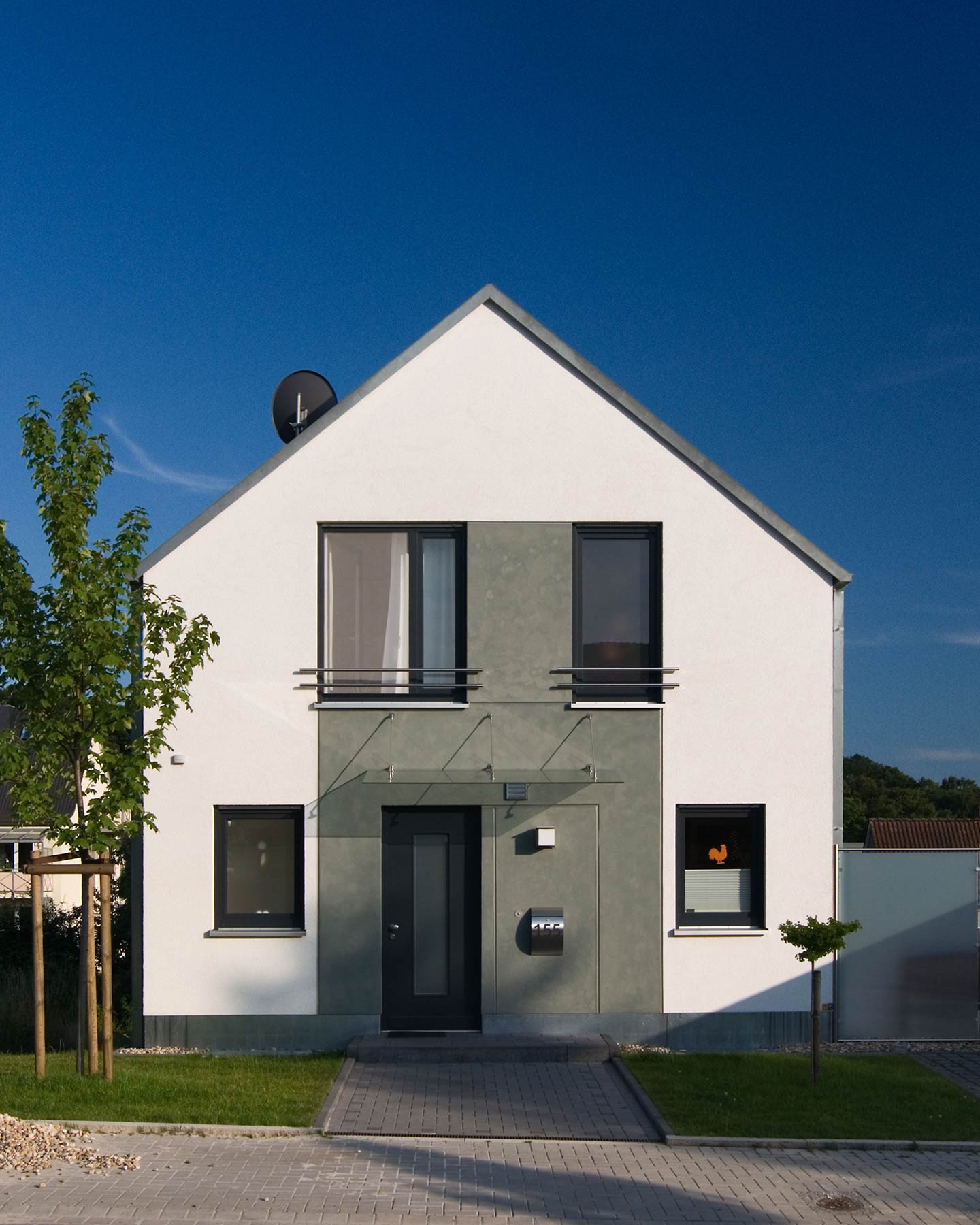 Wohnsiedlung 14 Einfamilienhäuser Witten Eingangsfront