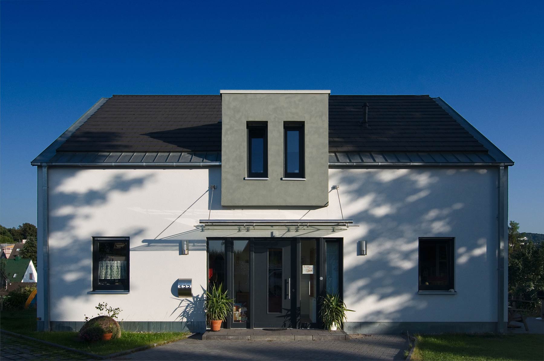 Wohnsiedlung 14 Einfamilienhäuser Witten Eingangsfront