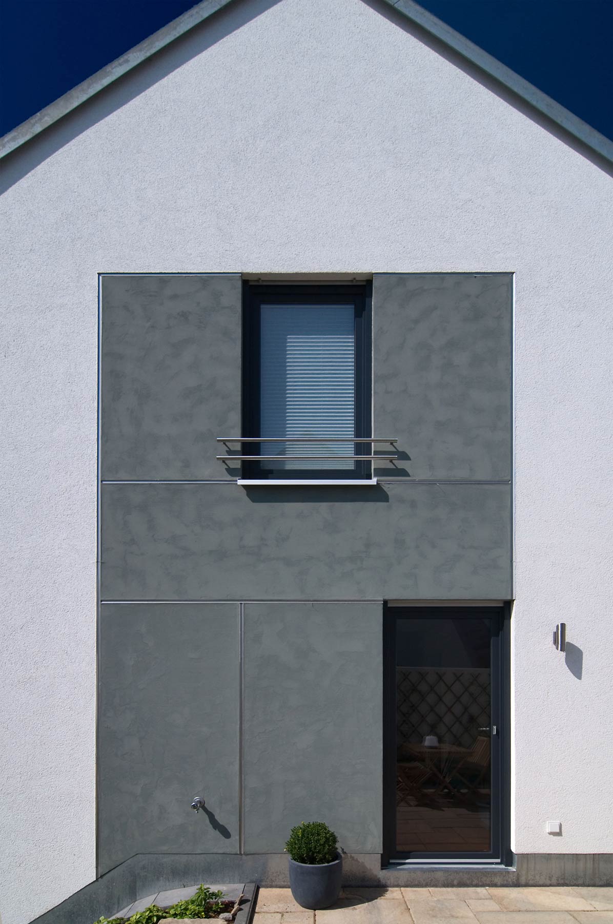 Wohnsiedlung 14 Einfamilienhäuser Witten Rückseite Terrassentür