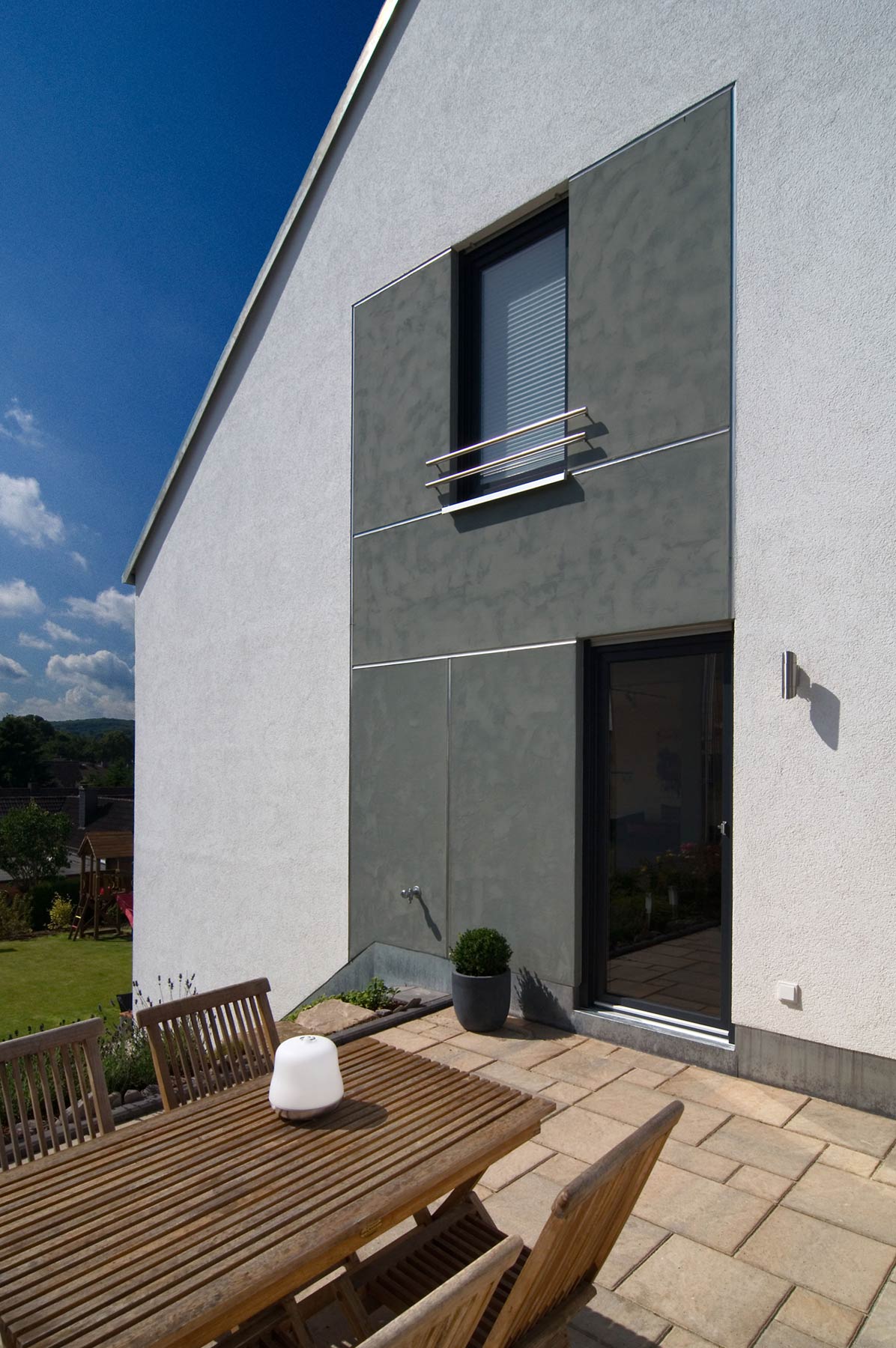 Wohnsiedlung 14 Einfamilienhäuser Witten Terrasse